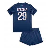 Paris Saint-Germain Bradley Barcola #29 Koszulka Podstawowa dzieci 2024-25 Krótki Rękaw (+ krótkie spodenki)